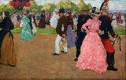 Henri Evenepoel Sunday Stroll in the Bois de Boulogne oil painting